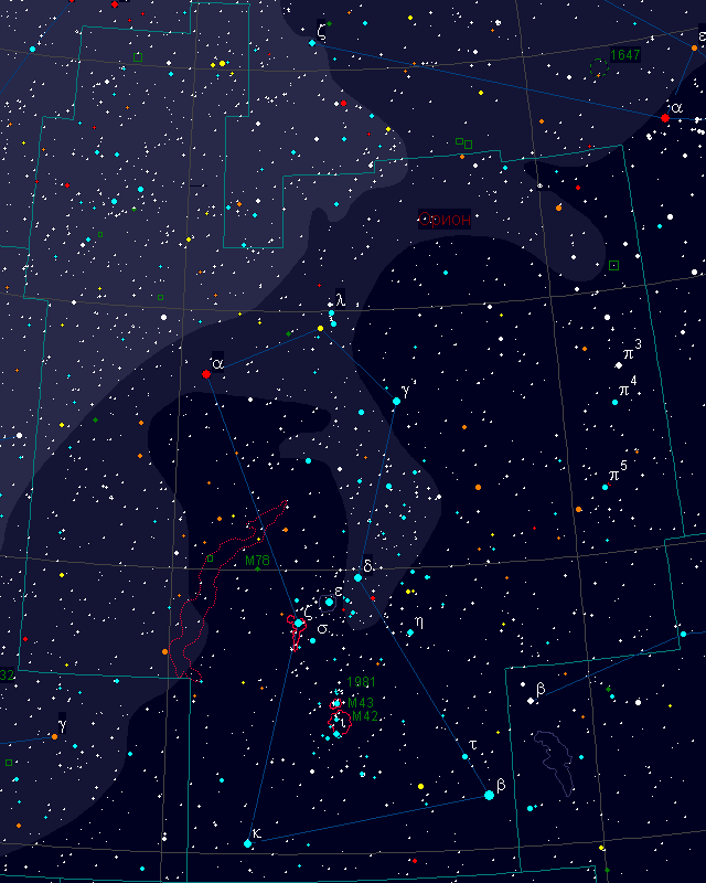 карта - Орион
